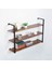 Tasnia Siyah Metal Ahşap Duvar Rafı 120CM 3 Katlı 1