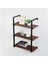 Tasnia Siyah Metal Ahşap Duvar Rafı 60CM 3 Katlı 2