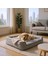 Füme Gri Premium Sofa Blok Visko Sungerli Alezli Fermuarlı Yıkanabilir Köpek Yatağı 1