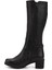 Kadın Siyah Fermuarlı Kalın Topuklu Hakiki Deri Çizme 4