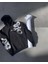Siyah Kapşonlu Baskılı Sweatshirt 1