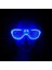 Mavi LED Işıklı Parti Gözlüğü - Neon 3 Modlu 2
