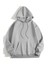 Pamuklu Unisex Gri Kapşonlu Sweatshirt 3