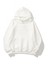 Pamuklu Unisex Kapşonlu Beyaz Sweatshirt 3