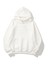Pamuklu Unisex Kapşonlu Beyaz Sweatshirt 4