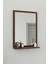 Fix Arya 55 Cm Banyo Dolabı,Seramik Lavabolu, Aynalı,Lavabo Dahil,Mdf,Aybe Kahve 6