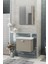 Fix Maxila 60 cm Banyo Dolabı,Seramik Lavabolu, Aynalı,Lavabo Dahil,Mdf,Latte 3