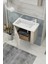 Fix Maxila 60 cm Banyo Dolabı,Seramik Lavabolu, Aynalı,Lavabo Dahil,Mdf,Latte 5