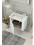 Maxila 60 cm Banyo Dolabı,Seramik Lavabolu, Aynalı,Lavabo Dahil,Mdf,Beyaz 5