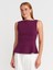 21001 Kayık Yaka Peplum Top-Mor 1