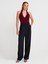 10799 Halter V Yaka Dokulu Triko Bluz-Bordo 4