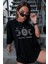 Siyah Baskılı Oversize Unisex T-Shirt 2