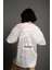 Bisiklet Desenli Oversize T-Shirt - Beyaz 3