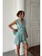 Mint Keten Şort Yelek Takımı 2