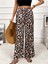 Yüksek Bel Bağcıklı Leopar Desenli Pantolon 2