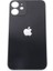 Uyumlu Iphone 12 Arka Kapak Arka Kapak Lazer Kesim ( Pil Kapağı ) Cam -Siyah 1