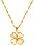 Yonca Işıltısı 14 Ayar Altın Orta Boy Kolye 1