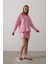 Şık Nakışlı Etek Takımı - Pembe 2