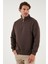 Pamuklu Regular Fit Yarım Fermuarlı Dik Yaka Sweat Erkek Sweat 59052592 4