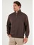Pamuklu Regular Fit Yarım Fermuarlı Dik Yaka Sweat Erkek Sweat 59052592 5