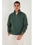 Pamuklu Regular Fit Yarım Fermuarlı Dik Yaka Sweat Erkek Sweat 59052592 3