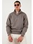 Pamuklu Regular Fit Yarım Fermuarlı Dik Yaka Sweat Erkek Sweat 59052592 1