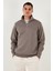 Pamuklu Regular Fit Yarım Fermuarlı Dik Yaka Sweat Erkek Sweat 59052592 3