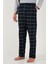 Ekoseli Regular Fit Yüksek Bel Cepli Bisiklet Yaka Pijama Takımı Erkek Pijama Takımı 6574002 6
