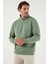 Pamuklu Regular Fit Yarım Fermuarlı Dik Yaka Sweat Erkek Sweat 59052592 4