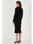 Premium Fitilli V Yaka Slim Fit Midi Boy Triko Elbise Bayan Elbise 680EL00282 6