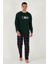Ekoseli Pamuklu Regular Fit Yükske Bel Bisiklet Yaka Pijama Takımı Erkek Pijama Takımı 6574000 4