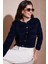 Premium Regular Fit Bisiklet Yaka Düğmeli Dokulu Triko Hırka Bayan Hırka 680HI00337 1
