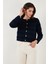 Premium Regular Fit Bisiklet Yaka Düğmeli Dokulu Triko Hırka Bayan Hırka 680HI00337 5