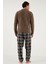 Ekoseli Regular Fit Düğmeli Bisiklet Yaka Kışlık Polar Pijama Takımı Erkek Pijama Takımı 60961008 6