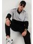 Renk Bloklu Regular Fit Yarım Fermuarlı Dik Yaka Sweat Erkek Sweat 5905719 1