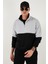Renk Bloklu Regular Fit Yarım Fermuarlı Dik Yaka Sweat Erkek Sweat 5905719 3