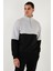 Renk Bloklu Regular Fit Yarım Fermuarlı Dik Yaka Sweat Erkek Sweat 5905719 4