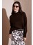 Premium Oversize Fit Balıkçı Yaka Yumuşak Dokulu Triko Kazak Bayan Kazak 680KZ00469 1