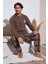 Ekose Regular Fit Bisiklet Yaka Kışlık Polar Pijama Takımı Erkek Pijama Takımı 609610013W4 1