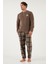 Ekose Regular Fit Bisiklet Yaka Kışlık Polar Pijama Takımı Erkek Pijama Takımı 609610013W4 4