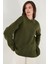 Regular Fit Bisiklet Yaka Basic Triko Kazak Bayan Kazak 4616213 5