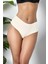 - 3'lü Paket Dikişsiz, Iz Yapmaz, Lazer Kesim, Yüksek Bel Slip Külot Ekru (MGP21263) 1