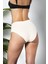 - 3'lü Paket Dikişsiz, Iz Yapmaz, Lazer Kesim, Yüksek Bel Slip Külot Ekru (MGP21263) 2