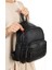 Kadın Deri Ayarlanabilir Askılı Omuz ve Sırt Çantası NEWPOLO353 - Siyah 1