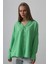 Geniş Manşetli Detaylı Yeşil Gömlek 1