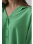 Geniş Manşetli Detaylı Yeşil Gömlek 2