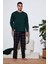 Pamuklu Regular Fit Bisiklet Yaka Ekoseli Pijama Takımı Erkek Pijama Takımı 6574001 1