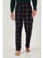 Pamuklu Regular Fit Bisiklet Yaka Ekoseli Pijama Takımı Erkek Pijama Takımı 6574001 6