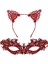 Bfs Şık Kırmızı Dantel Maske ve Taç Seti 5 No – Maskeli Balo &amp; Özel Etkinlikler 1