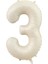 3 Rakamı Krem Folyo Balon 34 Inch 86 cm 1
